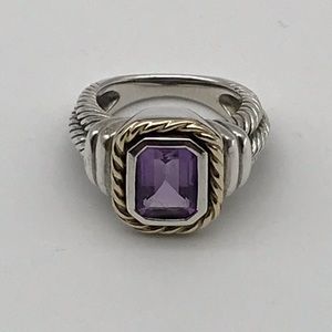 Jewelry - Designer Sterling & 14k Gold Amethyst Ring Jewelry - Designer Sterling & 14k Gold Amethyst Ring
